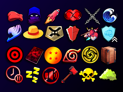 Game icons animation graphic design illustration vector