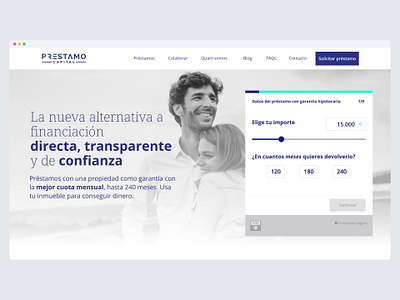 Prestamo.capital website branding credits design financial fintech money morgage uxui web design website