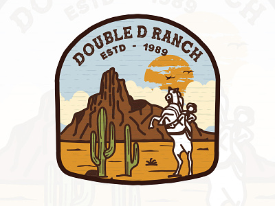 Double D Ranch brand designer branding design graphic designer illustration illustration artist logo designer logo idea logo maker patch patch work ranch ranch logo rancho wacom