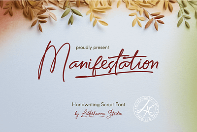 Manifestation Font branding design ending swash font handwritten script font typeface