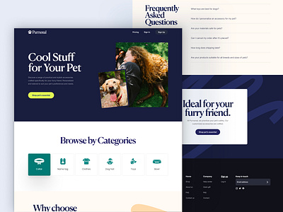 Purrsonal Pet Gear Website app branding design graphic design illustration logo ui ux vector website