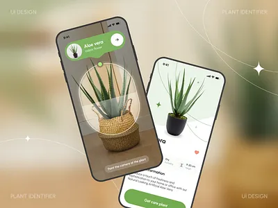 Plant Identifier Mobile iOS App 🌿 android app interface design interface ios mobile app mobile ui plant scan scanner ui ui design uiux ux