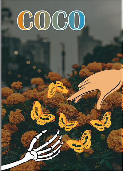 Recriação da capa do Filme COCO animation design graphic design movie movie cover movie cover design poster