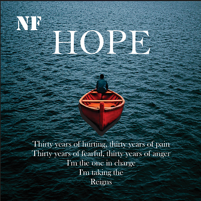 Recriação da Capa do Álbum HOPE do artista NF album cover album cover design design graphic design