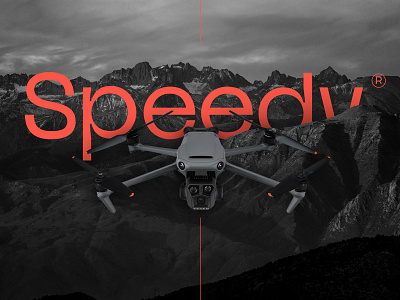 Speedy Logo brand branding delivery design drone graphic design graphics identity logo mountains