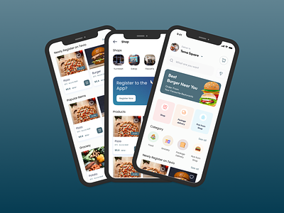 Food App Homepage Mobile UI food app mobile ui modern app uiux welldux