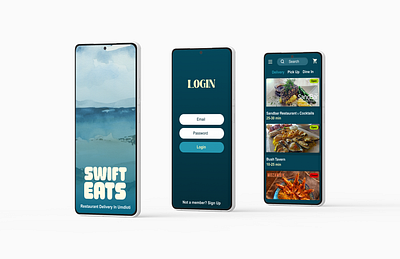 Swift Eats App Design app branding design graphic design illustrator logo ui ux vector