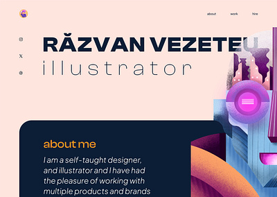 Personal Website branding design graphic design icon illustration line minimal personal website retro simple ui