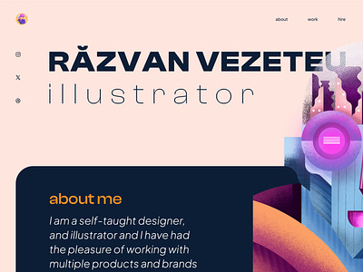 Personal Website branding design graphic design icon illustration line minimal personal website retro simple ui