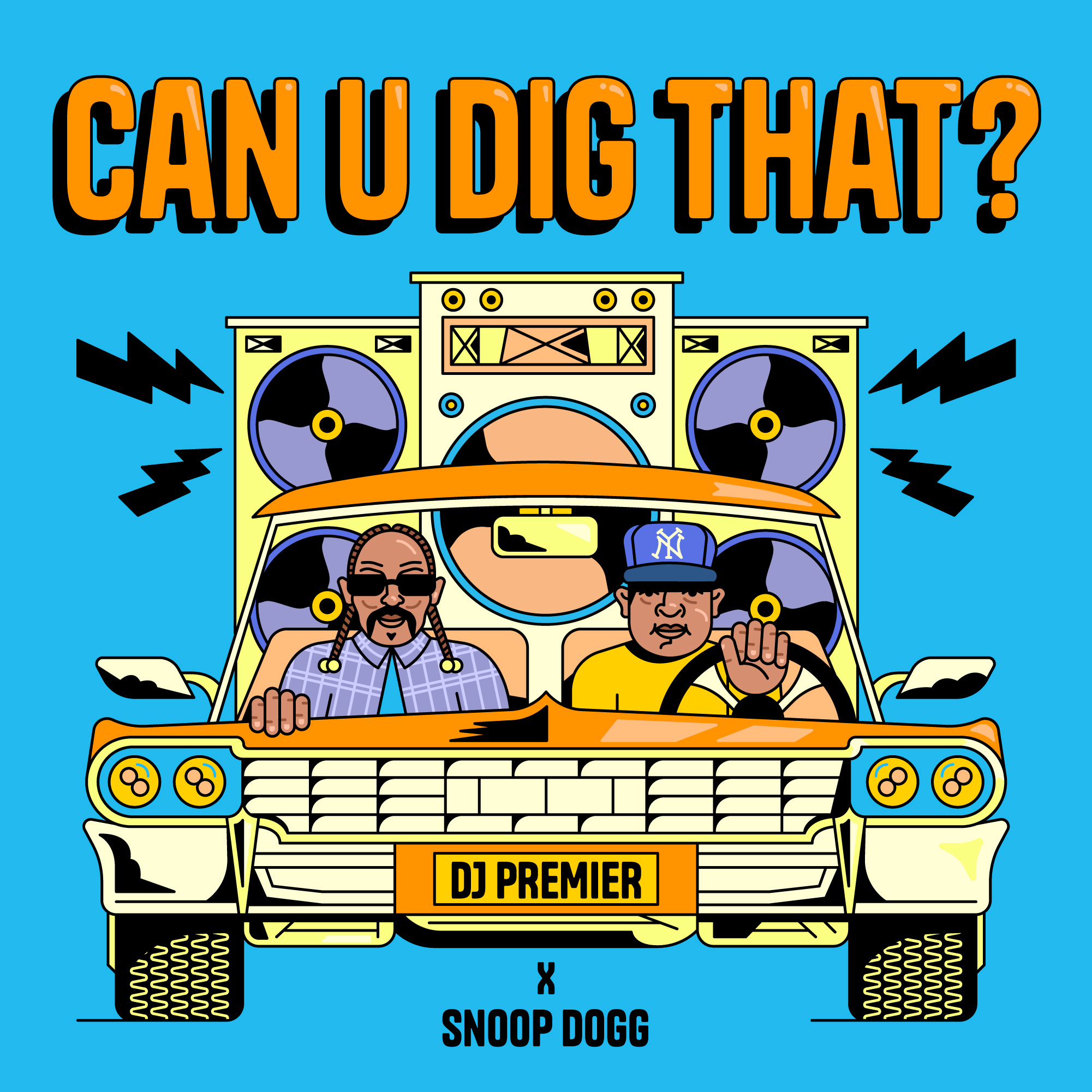 CAN U DIG THAT? album art design digital dj premier graphic design hip hop illustration music rap snoop dogg vector