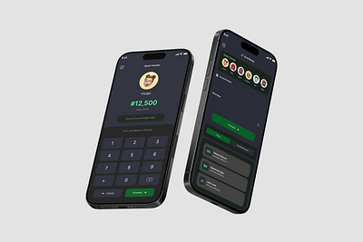 Greenfinity app app design dark mode design figma fintech payment payment app receive money send money ui user interface ux