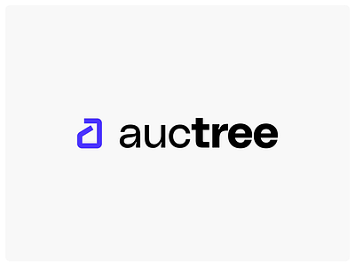 Auctree Logo blue branding buying financial growth houses housing logo mobile properties real state selling website