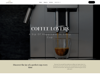 Coffee Lovers Website https://coffee-lovers.webflow.io/ design graphic design landingpage logo relume relume.io ui webdesign webflow