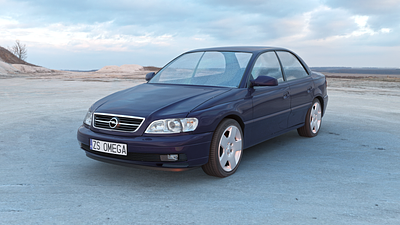 Opel Omega B fl 1999r. 3D model 1999r. 3d 3d car render b fl blender car cgi navy blue omega opel render