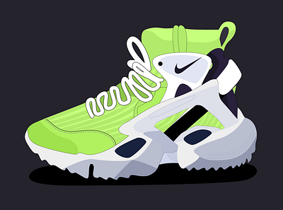 Nike Sneaker Illustration⚽️ adidas branding illustration nike running shoes shoe sneakers sports brand travel shoes