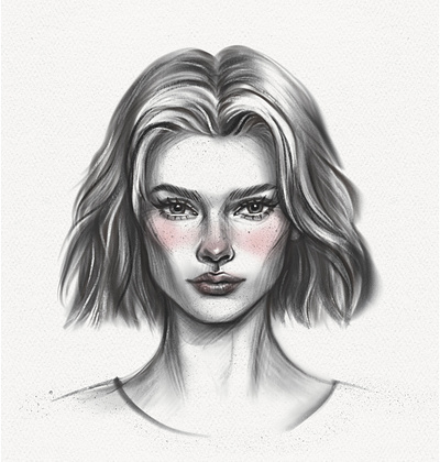 Portrait Sketch contour illustration line lineart photoshop portrait procreate sketch