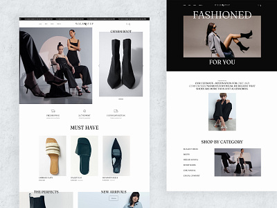 High-End Brand eCommerce Website Template e commerce high end brands luxury brands online footwear retail shop shoes store