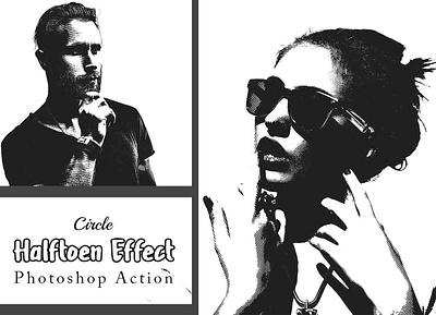 Circle Halftone Effect Photoshop Action photoshop tutorial