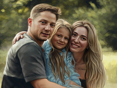 Family Portrait family illustration photoshop portrait realistic