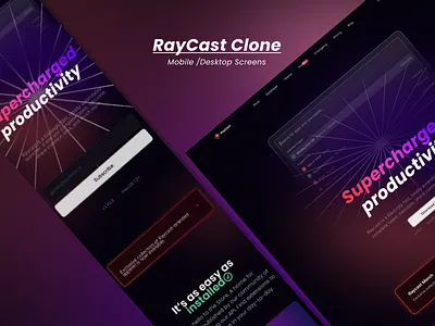 Raycast Clone clone colors design gradient raycast ui ux