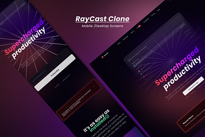 Raycast Clone clone colors design gradient raycast ui ux