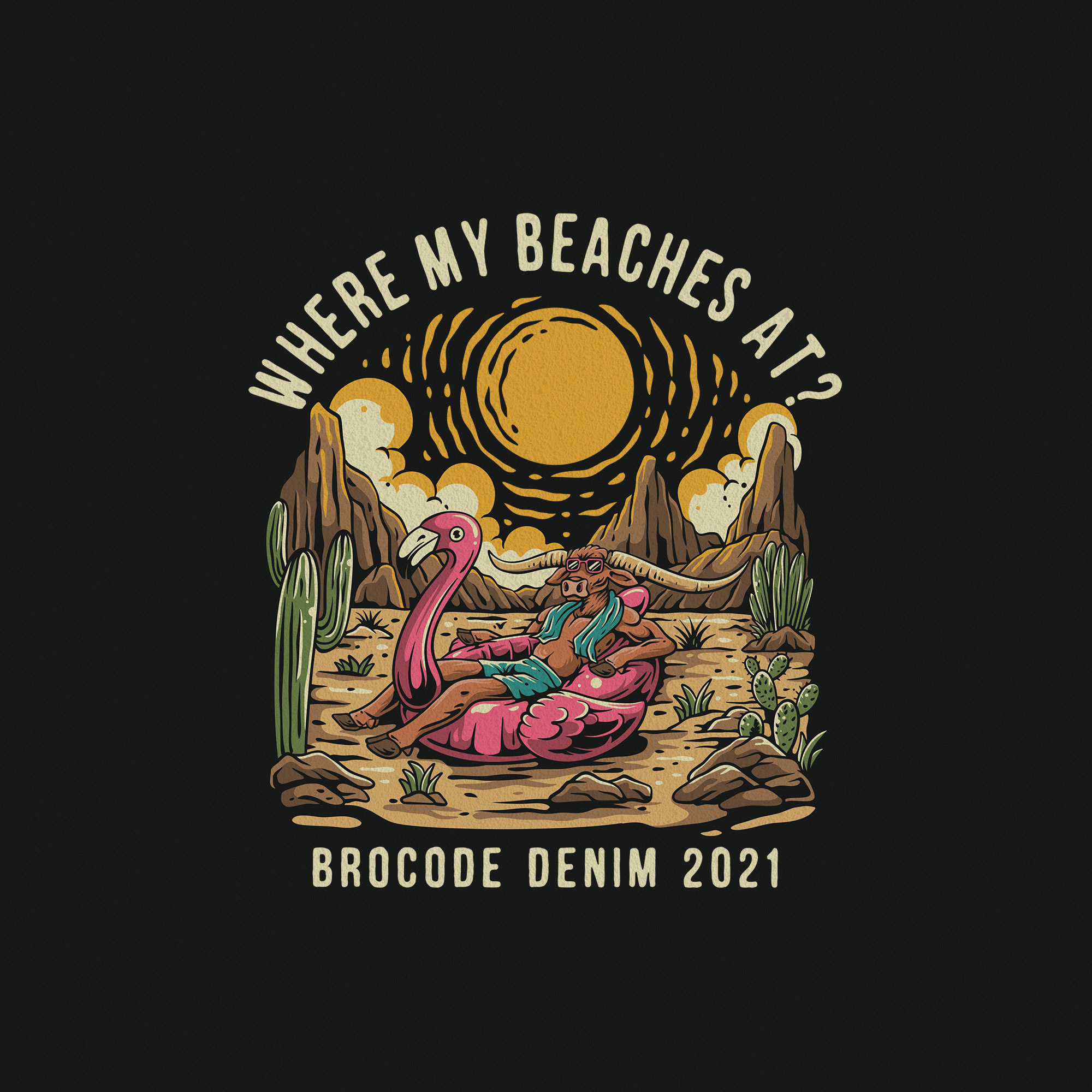 Example of Vintage Illustration For T Shirt Design