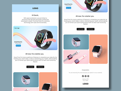 Smart Watch E-mail Template email email design email template newsletter newsletter design smart watch email template website design