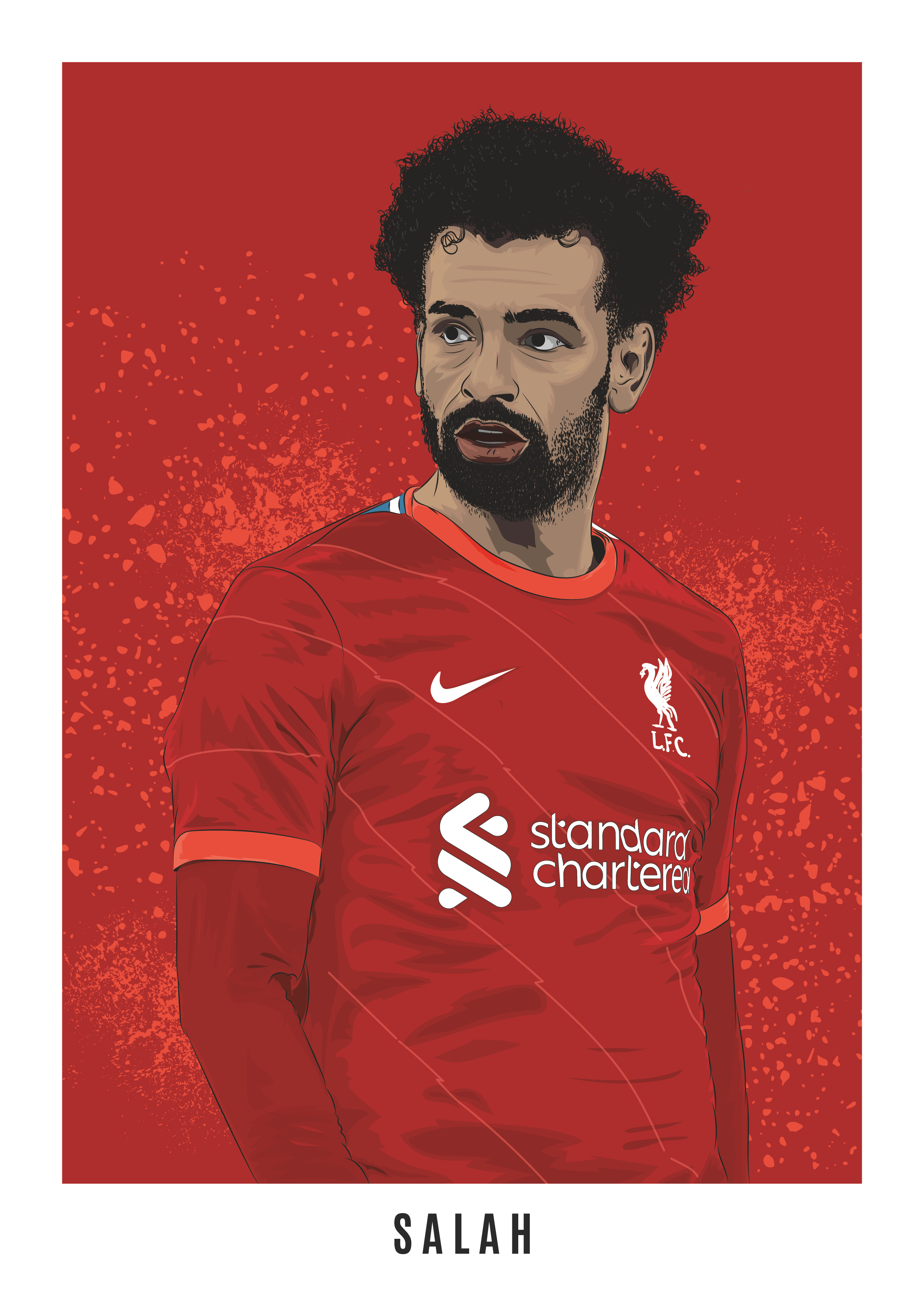 Mohamed Salah, Liverpool art design drawing egypt football football player illustration lfc liverpool mohamed salah premier league soccer