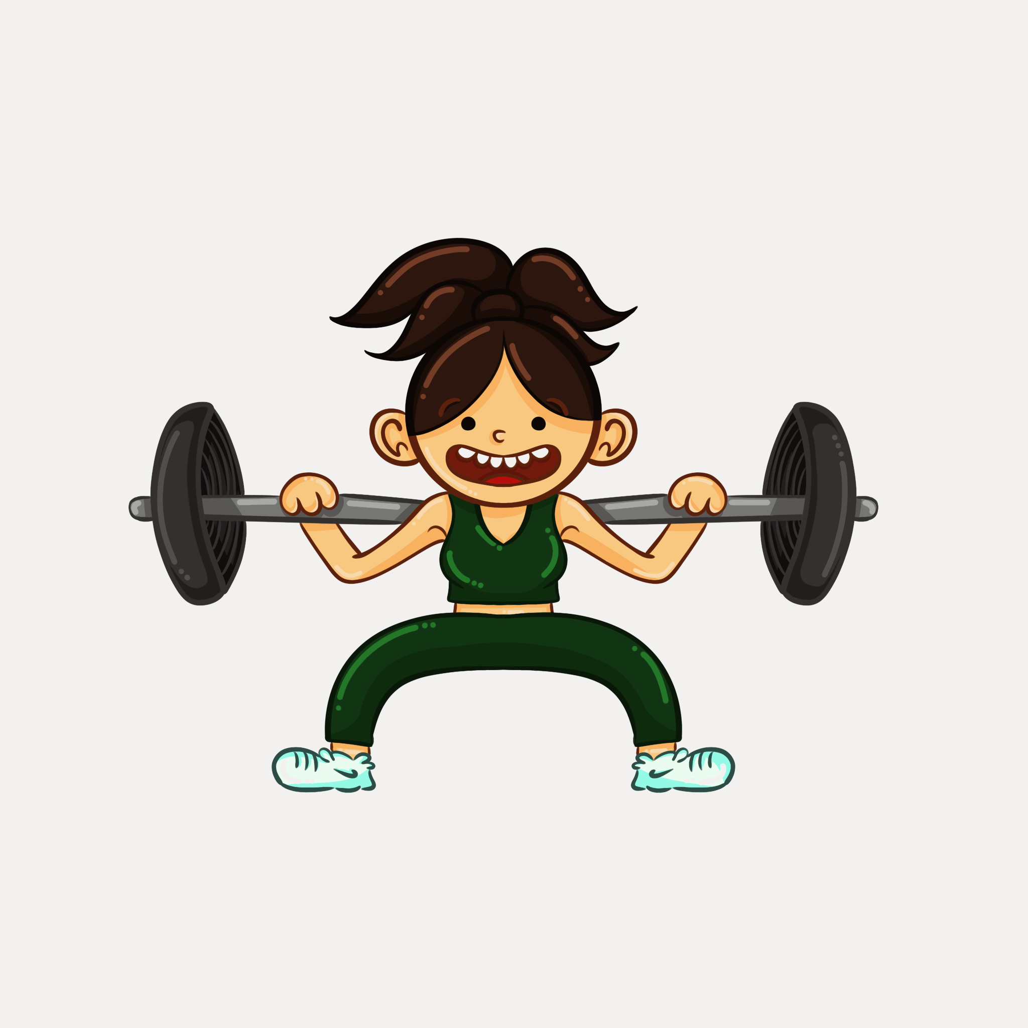 BACK SQUAT 3d aca animation animação branding design girl graphic design gym gymgirl icone illustration logo motion graphics projeto grafico