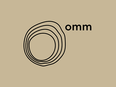 Omm Wellness ayuverdic beauty brand branding design flat identity logo minimal parametric simple sound vector vibration