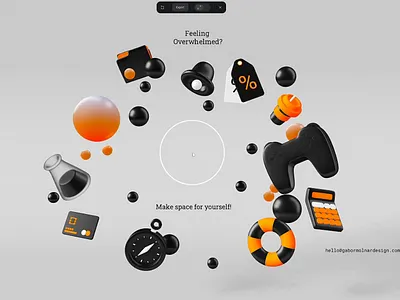 Zero-gravity 3D webdesign 3d animation branding graphic design gravity grey interaction landing logo motion graphics spline ui webdesign