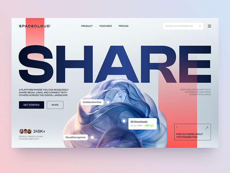 SpaceCloud - SaaS Website by Arounda UI/UX for Arounda on Dribbble