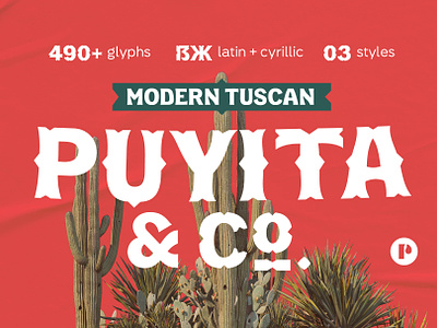 Puyita Tuscan Typeface caribbean cowboy cyrillic display font mexican specimen tuscan typeface typographic typography west
