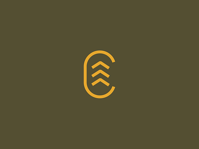 Crib WIP brand branding c clean design graphic design logo logomark monoline mountain wip