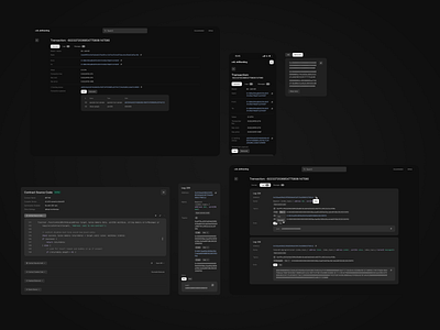 Transaction workflow code crypto dark them eth flow product product design transaction ui ux