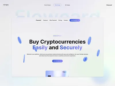Web Design - Cryptocurrency platform bento design crypto trading ui ux web design web development webflow website design