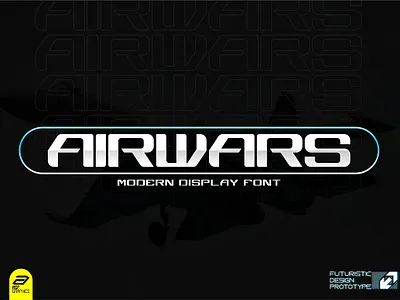 Airwars Font advertising mockup airwars font bold branding produsct display font football font modern modern font new font racing font sans serif