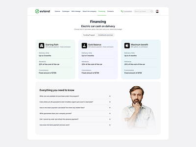 Financing page 👇️️️️️️ app branding clean design finance ui ukraine ux web