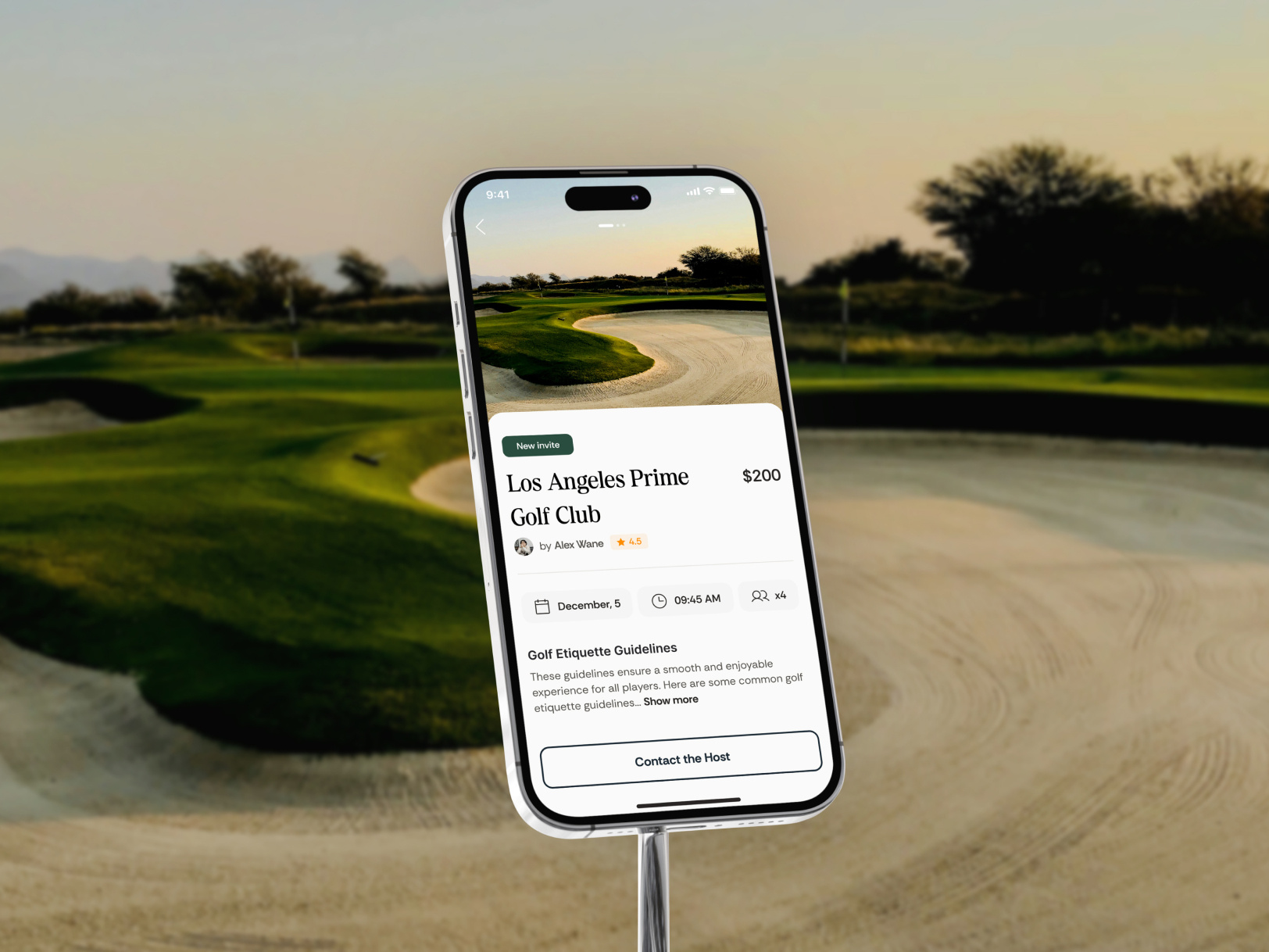 Greenside — Round Booking App application booking app golf graphic design grayscale onboarding product design round ui ui card ux