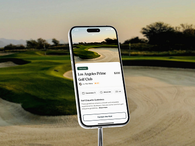 Greenside — Round Booking App application booking app golf graphic design grayscale onboarding product design round ui ui card ux