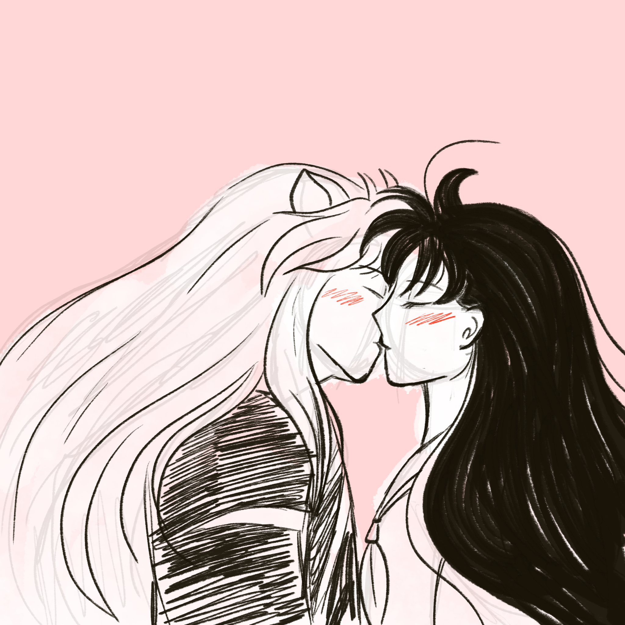 Sketch Inuyasha and Kagome 3d animation anime branding desenho design graphic design illustration inuyasha kagome logo motion graphics sketch ui ux vector