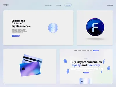 3D Design - Cryptocurrency trading platform 3d design 3d model animation design spline ui ux webflow development