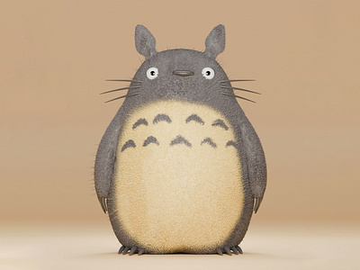 3D totoro 3d illustration 3d totoro 3d totoro blender 3d totoro design totoro totoro design