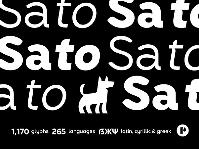 Sato, The joyful sans cyrillic display dog doggy font greek legible modern multilanguage sans text typeface typography versatile