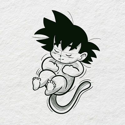 Goku Baby Tatoo animation anime branding desenho design dragon ball goku graphic design illustration logo sketch tatoo tatuagem ui ux vector