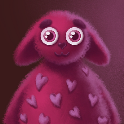 Funny Character Art character cute funny pink portrait procreate