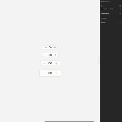 Responsive Counter Input Component in Figma branding design design system figma interface ui ui kit ux