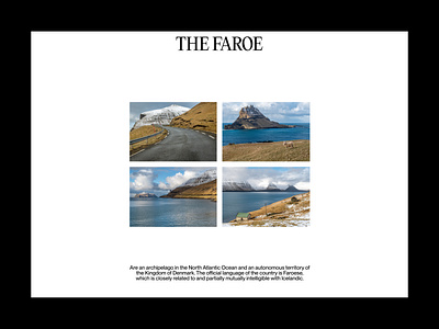 The Faroes | Editorial layout, pt. 4 design editorial figma graphic design grid landing page layout minimal minimalism minimalist poster swiss typography ui ui design user interface web