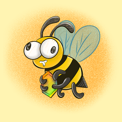 Bee addicted to honey 3d abelha animation bee bee addicted to honey branding desenho design graphic design honey illustration logo mel motion graphics ui ux vector