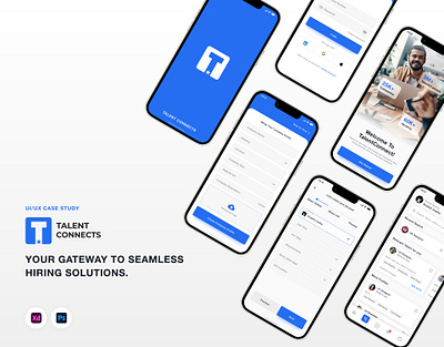 Talent Connects APP design adobe adobe xd app app design branding design dribbble find talent hr app illustration logo typography ui ux